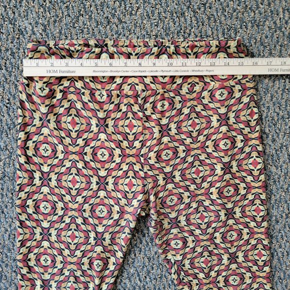 Tall and Curvy LuLaRoe Rust Gold Southwest Geometric Buttery Soft Leggings TC - Picture 14 of 16